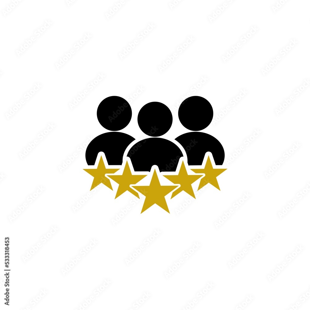 Customer experience icon. Experience Qualification Team Icon isolated on white background Customer experience icon. Experience Qualification Team Icon isolated on white background