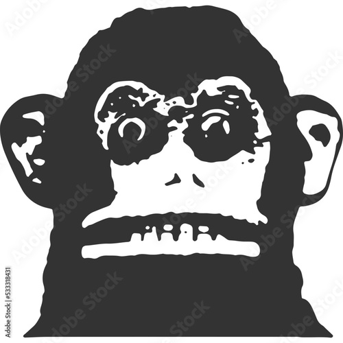 Cymbal Banging Monkey Vintage Illustration Vector