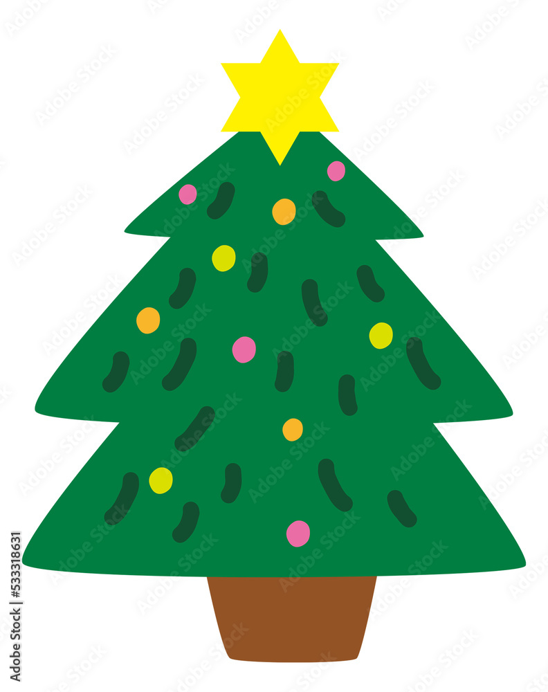 クリスマスツリーのイラスト