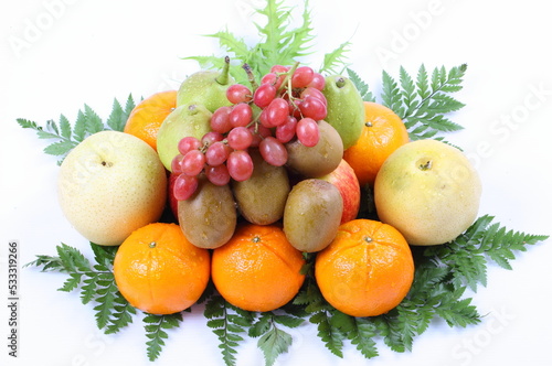 Healthy fruit isolated on white background