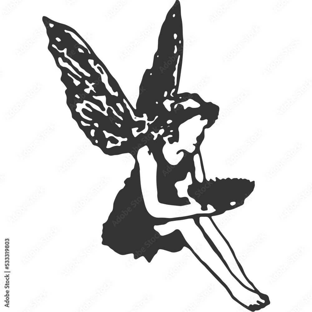 Fototapeta premium Fairy Vintage Illustration Vector