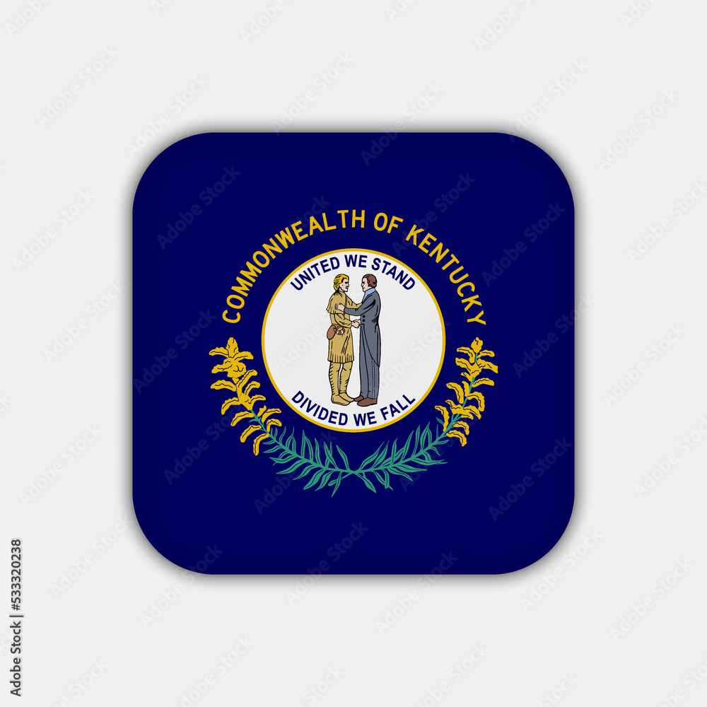 Naklejka premium Kentucky state flag. Vector illustration.