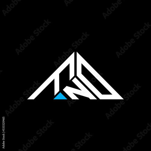 FND letter logo creative design with vector graphic, FND simple and modern logo in triangle shape. photo