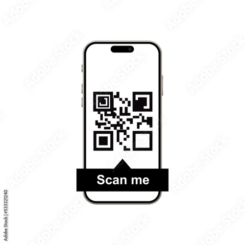 QR code set. Scan qr code icon. Template scan me Qr code for smartphone. QR code for mobile app, payment and phone. Vector illustration.