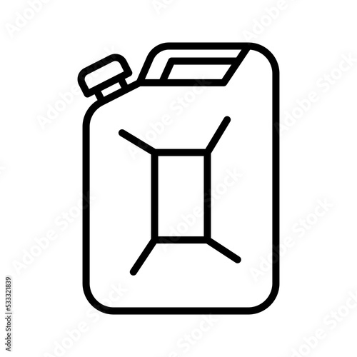 Canister icon. Jerry Can. Fuel, gasoline or oil canister. Pictogram isolated on a white background.