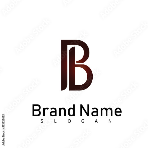 p b logo design letter symbol