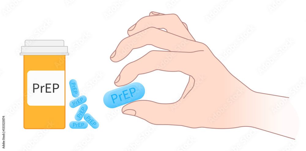 Hand hold pills of Pre Exposure Prophylaxis treatment medicine prevention Sexually Transmitted Disease Hand hold pills of Pre Exposure Prophylaxis treatment medicine prevention Sexually Transmitted Disease