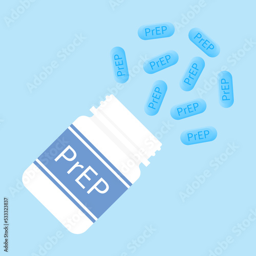 spilled pills of Pre Exposure Prophylaxis treatment medicine prevention Sexually Transmitted Disease