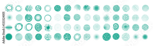 Graphic circles handmade texture. Vector illustration