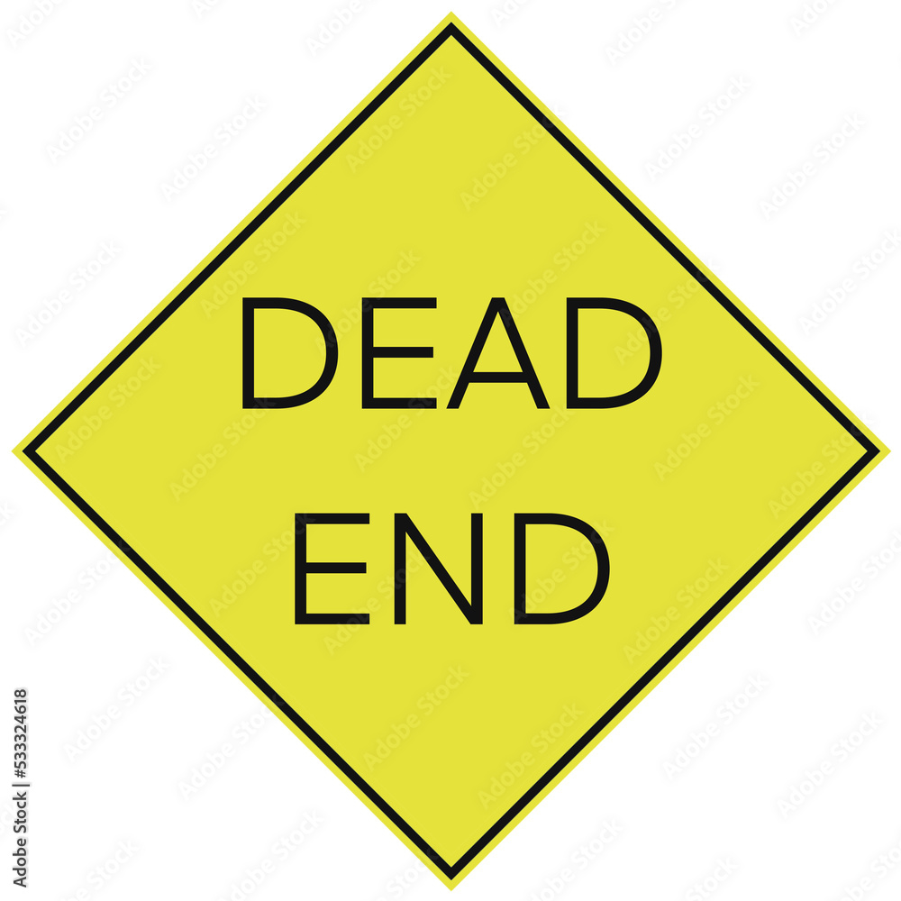 Transparent Road Sign Dead End Neon Transparent Road Sign Dead End Neon