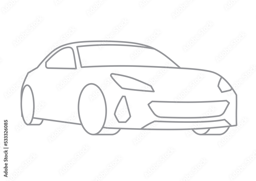 Naklejka premium SPORT CAR VECTOR ILLUSTRATOR - SPORTCAR_T001 : 533326085