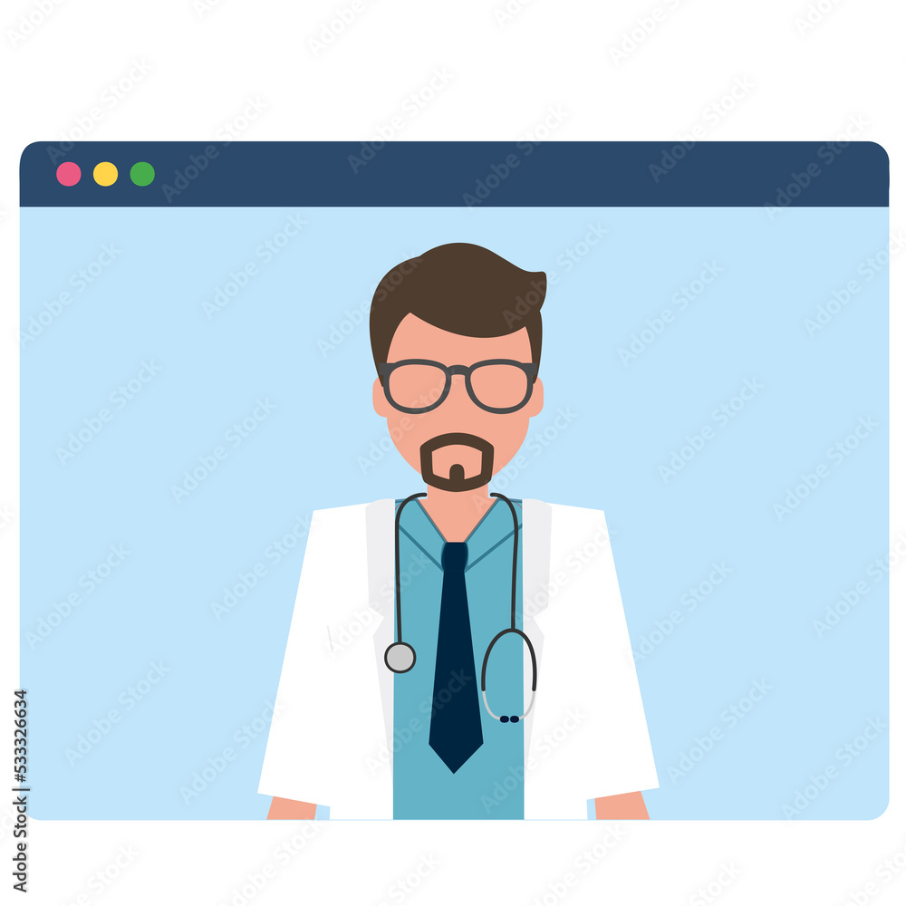 Online doctor on browser page