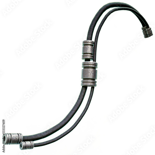 SciFi Cable Wire Illustration with Transparent Background PNG
