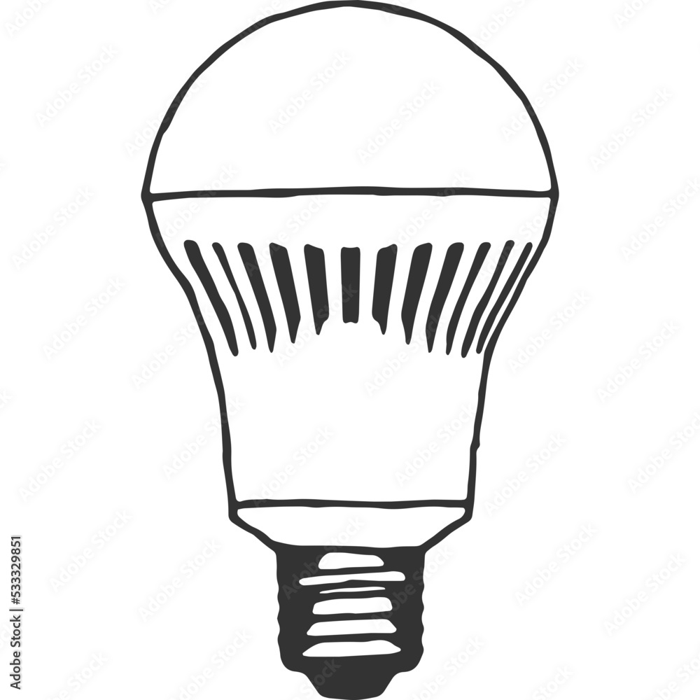 Obraz premium Light Bulb Vintage Illustration Vector