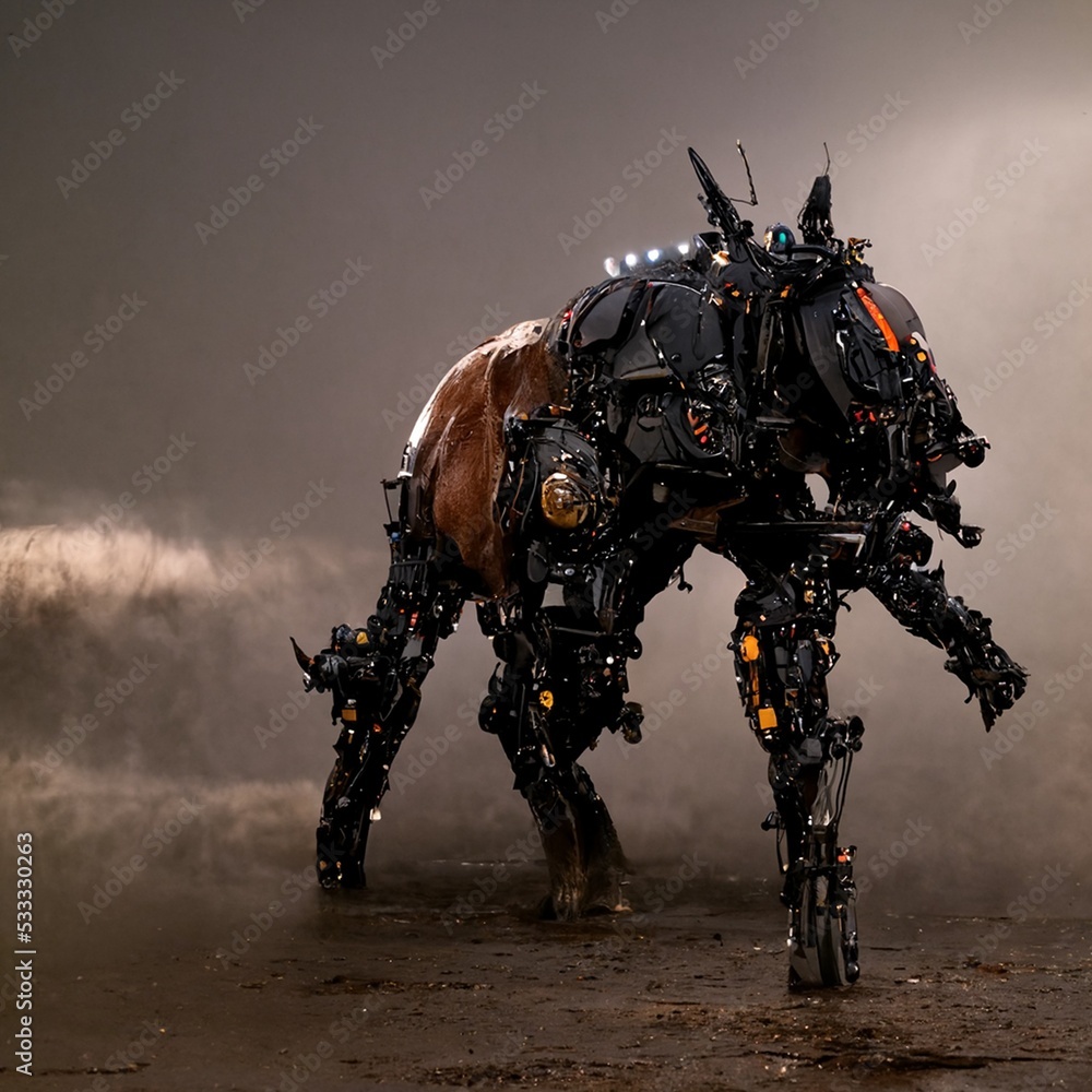 Robotic animal, droid animal, forbidden horizon inspiration. Futuristic ...