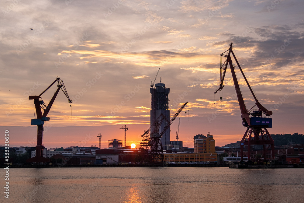 Cranes in Gothenburg