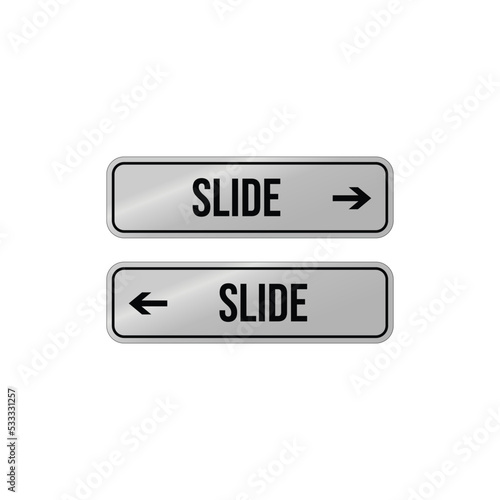 Slide to open door sign vector graphics