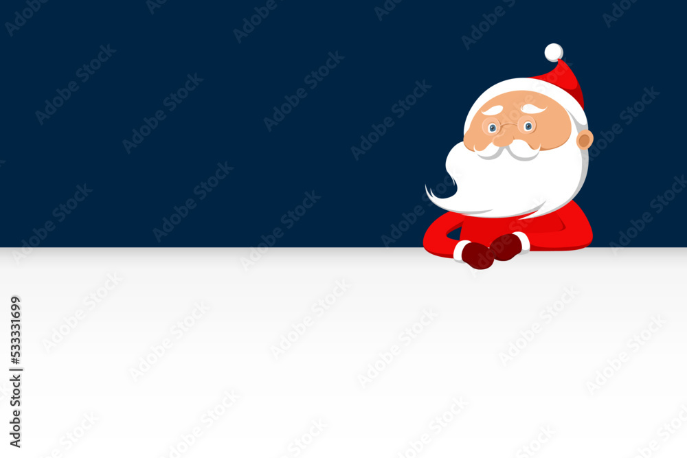 Christmas card with Santa Claus and copy space. Vector illustration. Christmas card with Santa Claus and copy space. Vector illustration.