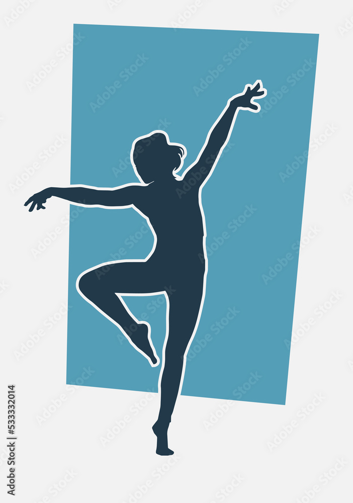 hip-hop street dancer vector silhouette