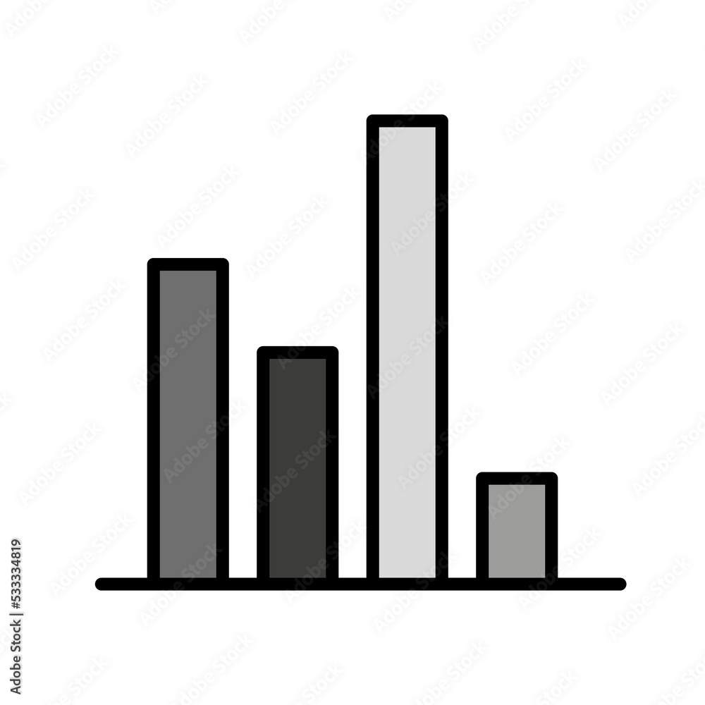 Bar graph icon. Financial concept. Financial report. Data information infographic. Vector illustration. Stock image. Bar graph icon. Financial concept. Financial report. Data information infographic. Vector illustration. Stock image.