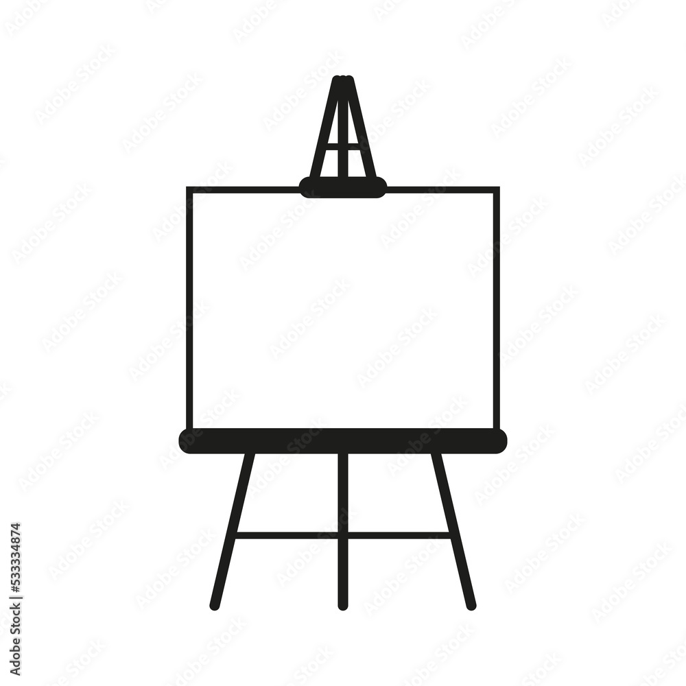 Chalkboard easel icon. Business concept. Line art. Vector illustration. Stock image. Chalkboard easel icon. Business concept. Line art. Vector illustration. Stock image.