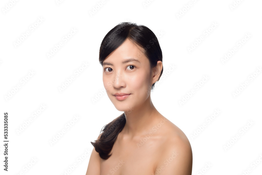 Portrait healthy pretty young woman isolated on white background. beautiful female model person applying cosmetic cream for skincare on fresh makeup clean face. spa, treatment, wellness concept. Portrait healthy pretty young woman isolated on white background. beautiful female model person applying cosmetic cream for skincare on fresh makeup clean face. spa, treatment, wellness concept.