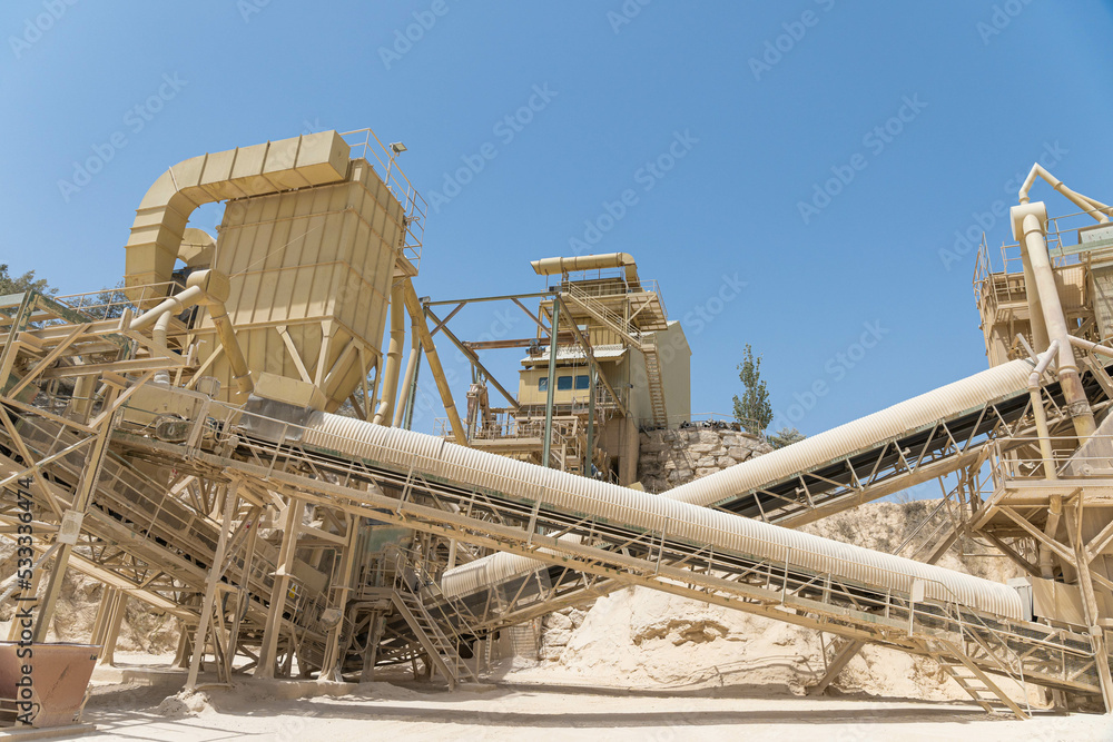 Cement factory. Overview of large cement plant