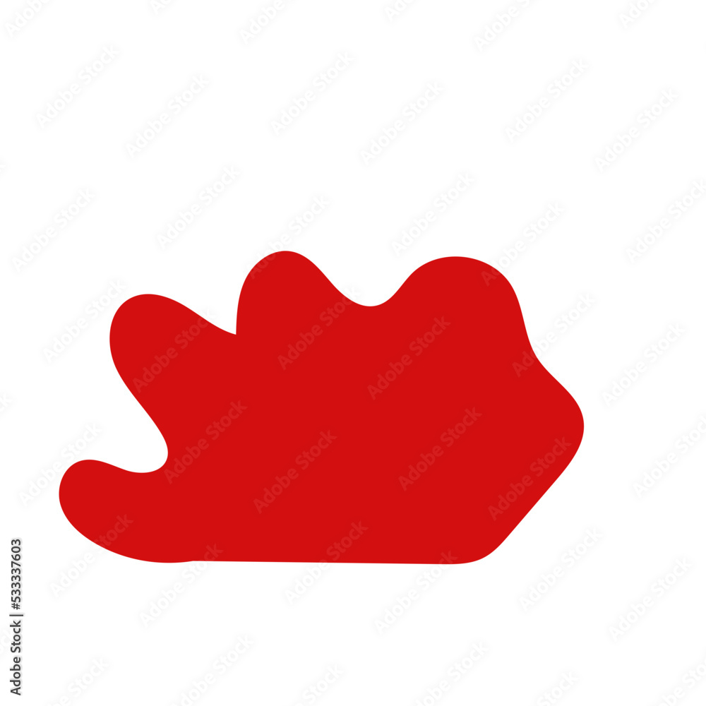 Abstract Blob Shapes Splat Red Abstract Blob Shapes Splat Red