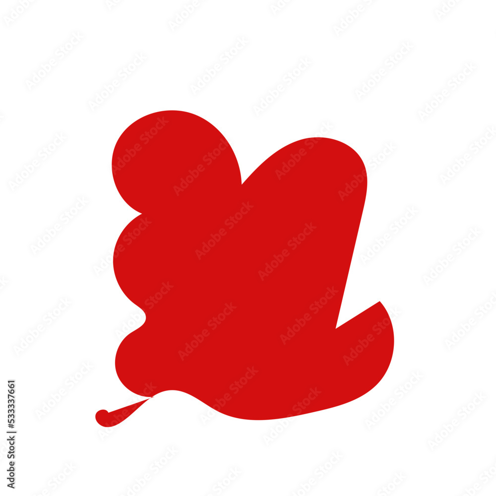 Abstract Blob Shapes Splat Red Abstract Blob Shapes Splat Red