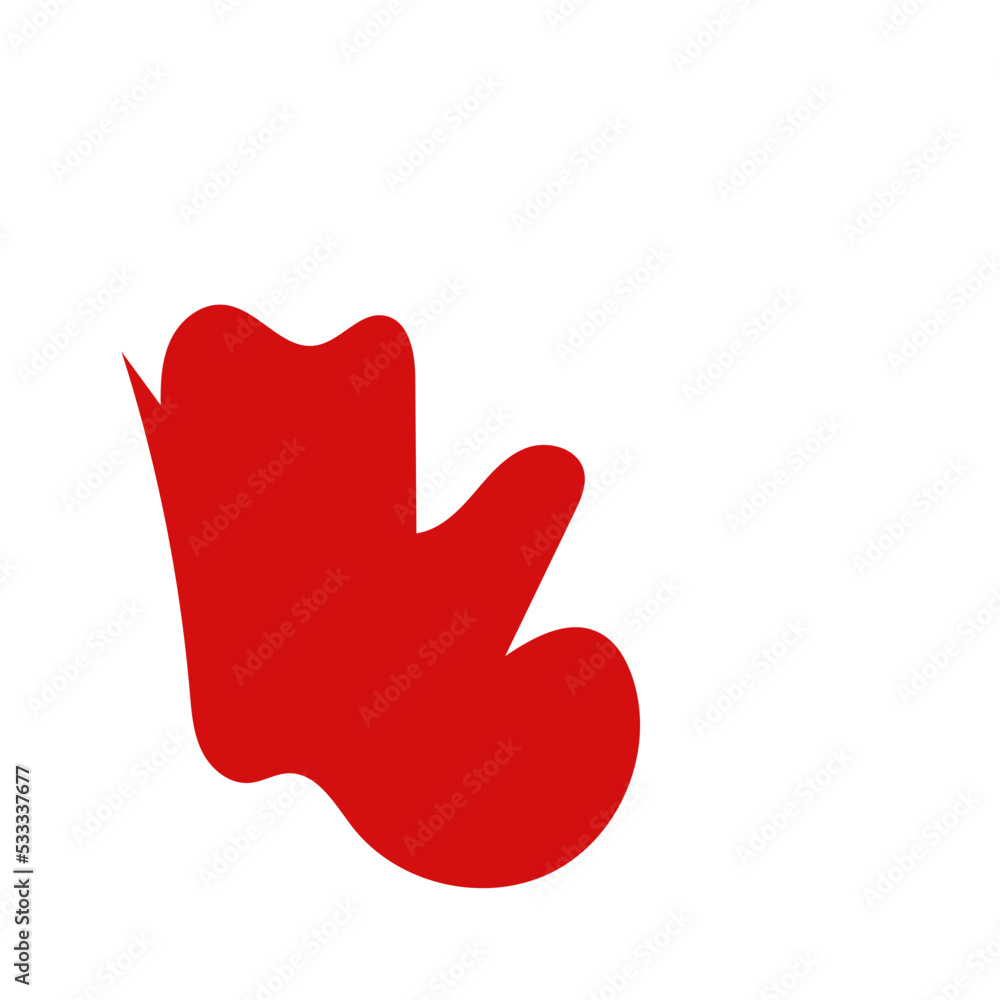Abstract Blob Shapes Splat Red