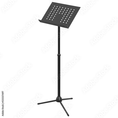 3d rendering illustration of a music stand