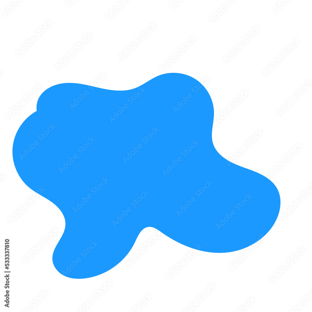 Abstract Blob Shapes Splat  Blue
