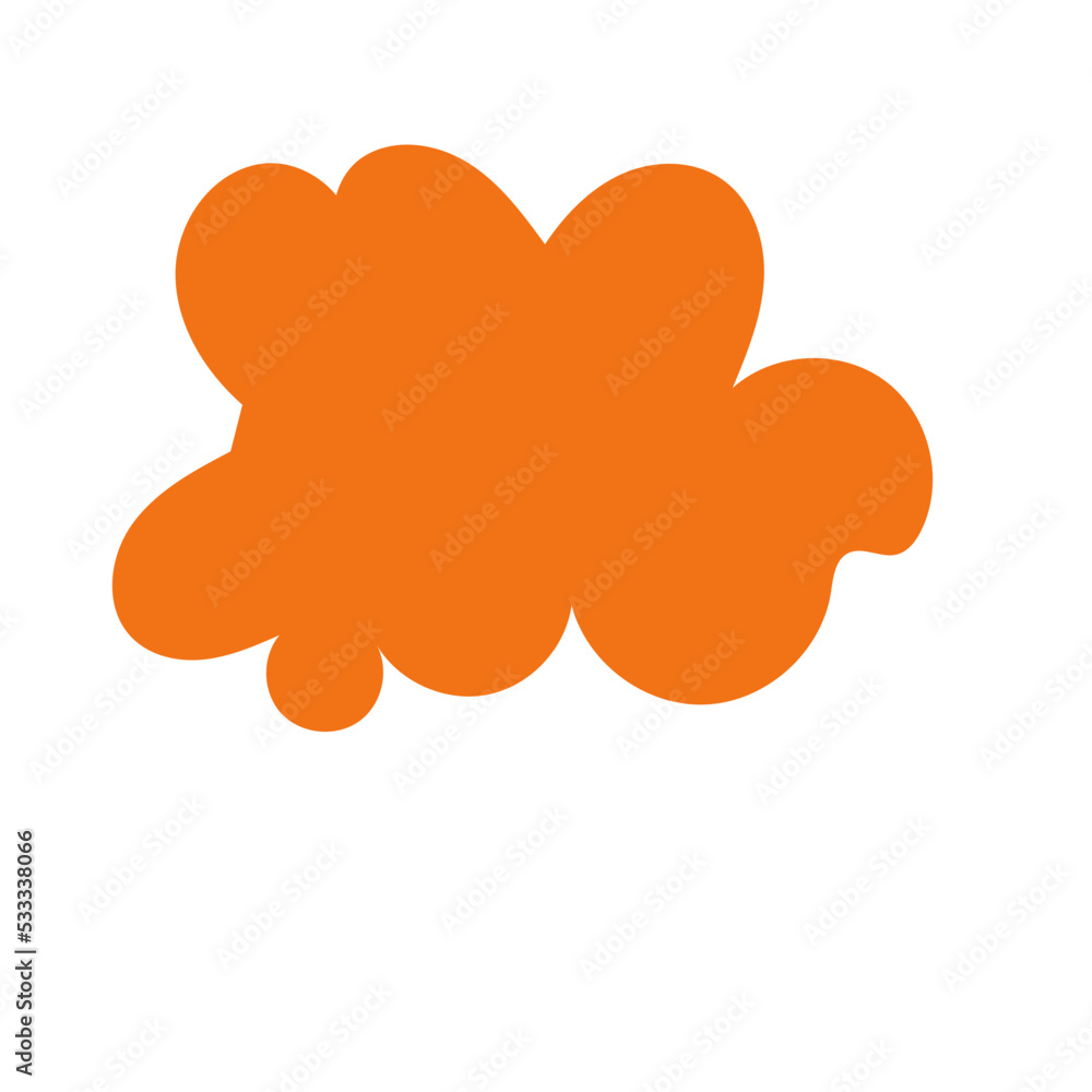 Abstract Blob Shapes Splat Orange Abstract Blob Shapes Splat Orange