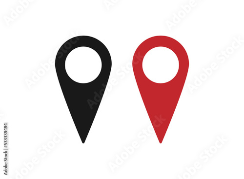 Vector location icon. Modern map pin place marker. Navigation map, gps, direction, place, compass, contact, search concept.