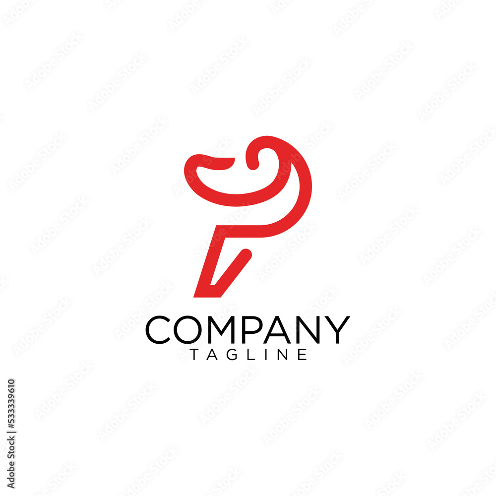 p stylish logo design and premium vector templates p stylish logo design and premium vector templates