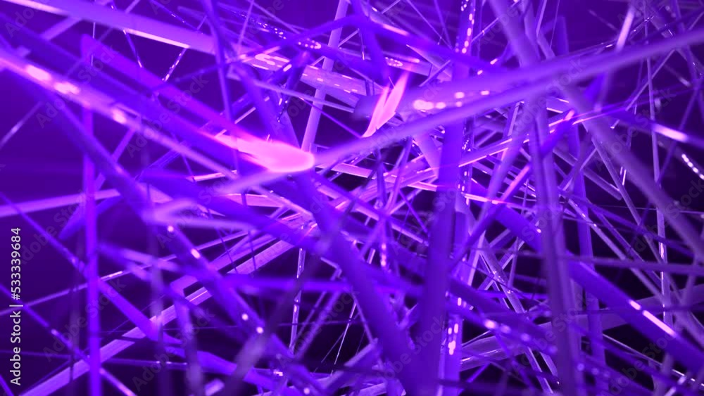 Abstract purple branches animation background in black background illustration animation. Abstract purple branches animation background in black background illustration animation.