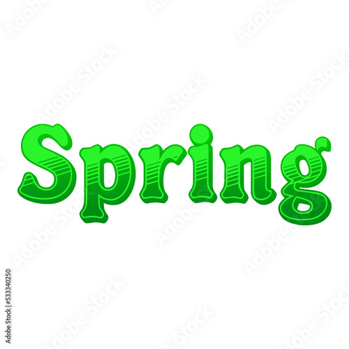 Logo con texto Spring con tipografía 3d