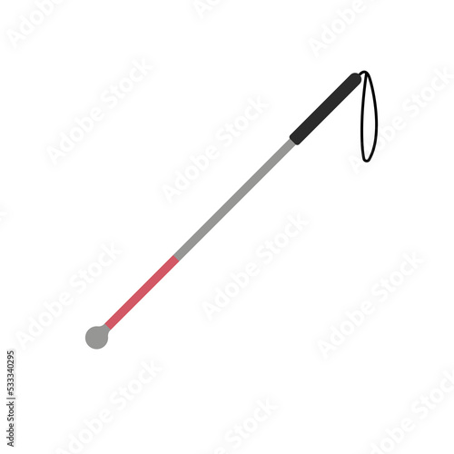 Probing White Cane used by visually impaired emoji vector symbol illustration