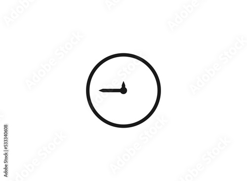 Clock icon in trendy flat style isolated on background. Clock icon page symbol for your web site design,