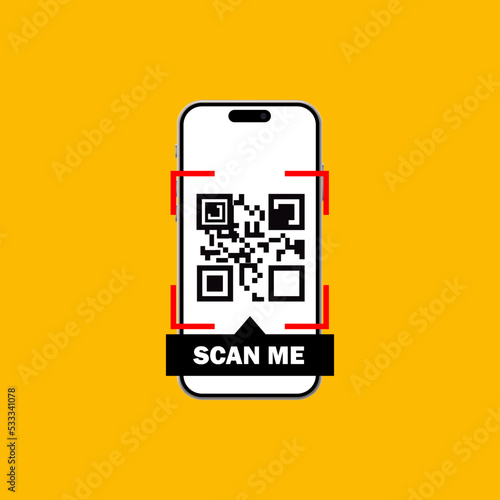 QR code set. Scan qr code icon. Template scan me Qr code for smartphone. QR code for mobile app, payment and phone. Vector illustration.