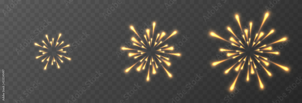 Vector festive fireworks on a transparent background. Fireworks png, festive light png. Magic fireworks lights. Christmas light. Vector festive fireworks on a transparent background. Fireworks png, festive light png. Magic fireworks lights. Christmas light.