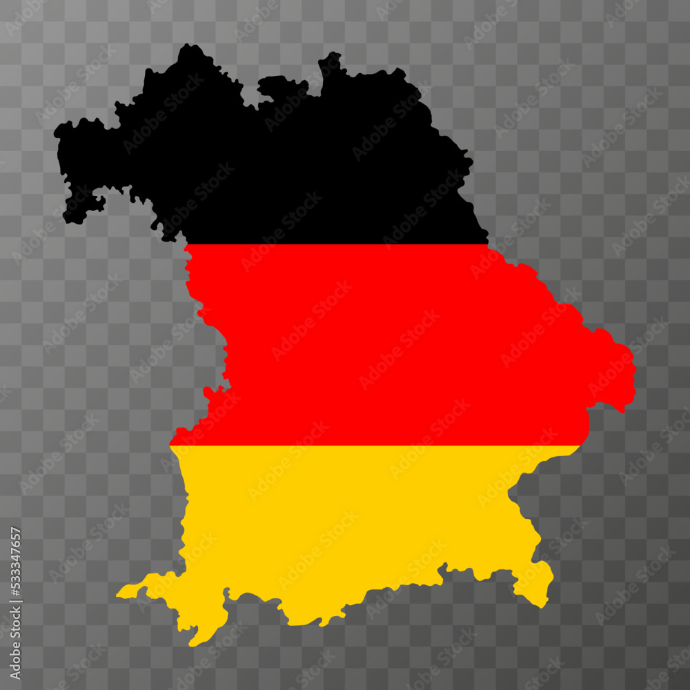 Obraz premium Bavaria state map. Vector illustration.
