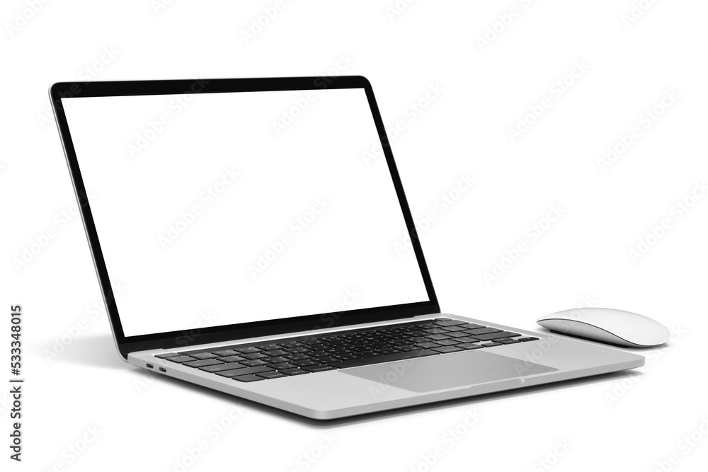 mockup laptop with blank screen. notebook isolated on white background. mockup laptop with blank screen. notebook isolated on white background.