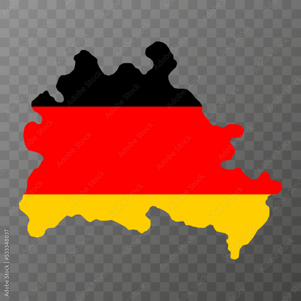 Fototapeta premium Berlin region map. Vector illustration.