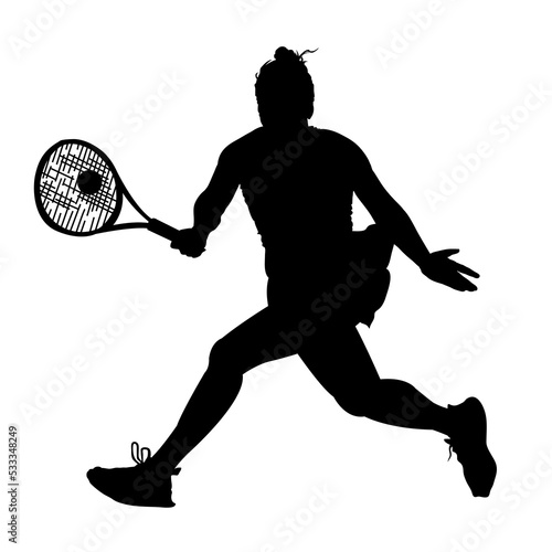 woman tennis player silhouette