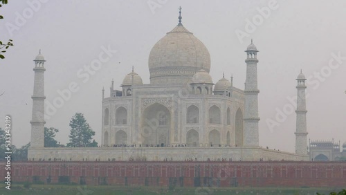 Children's Playing in the park with the Taj Mahal in the background