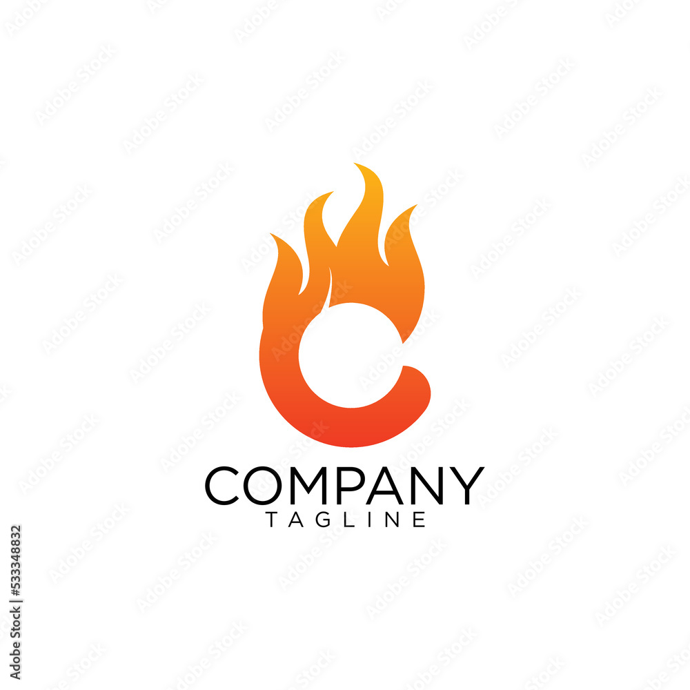 c fire logo design and premium vector templates c fire logo design and premium vector templates