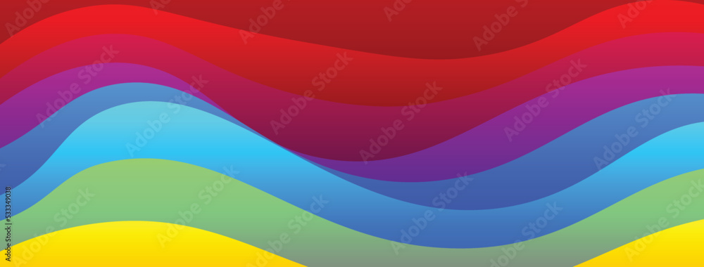 abstract colorful gradient wavy background