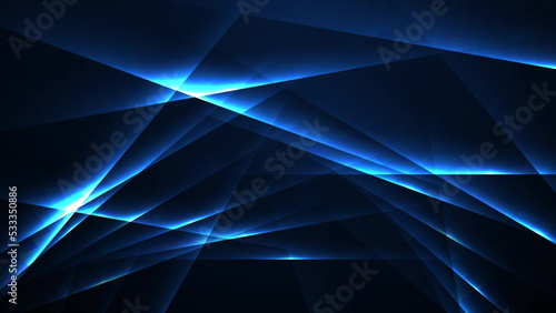 Glowing blue laser lines abstract hi-tech background © saicle