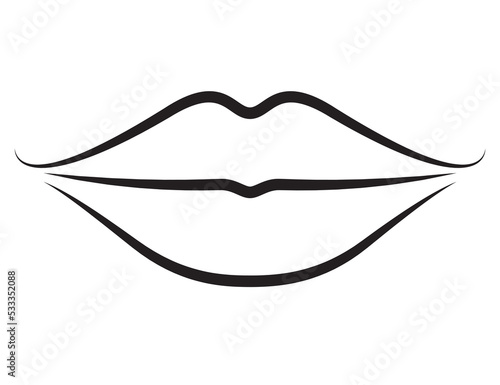 Lips icon, PNG with transparent background